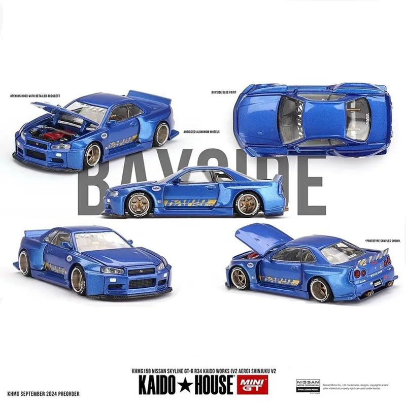 Kaido House x MiniGT Nissan Skyline GT-R R34 Kaido Works (V2 Kaido House x MiniGT Nissan Skyline GT-R R34 Kaido Works (V2