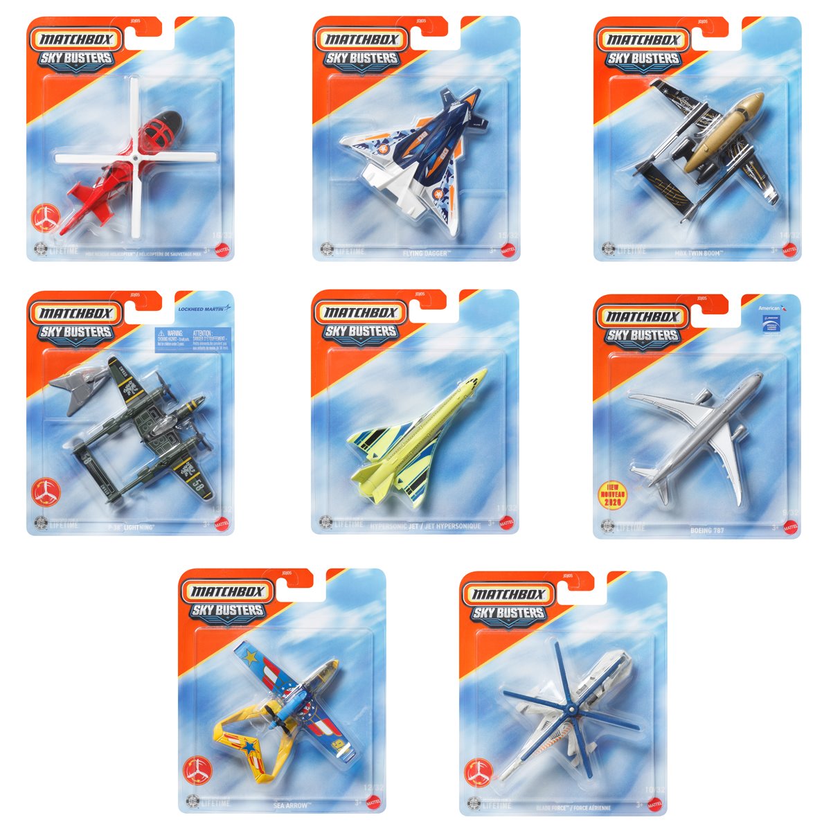 Matchbox Sky Busters 2026 Wave 2H Vehicles Set of 8 – Hot Match