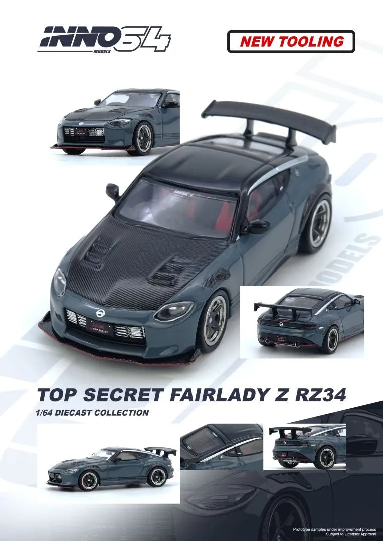 Inno64 Top Secret Nissan Fairlady Z (RZ34) Stealth Gray – Hot