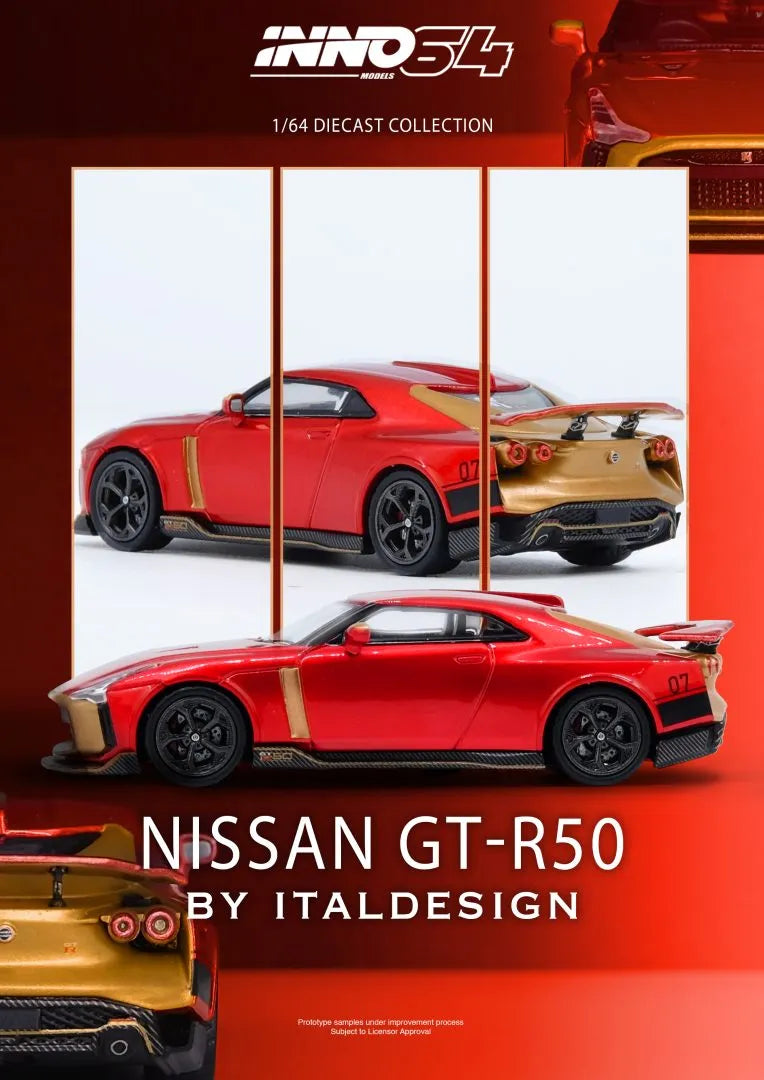 Inno64 Nissan GT-R (R50) by Italdesign Red – Hot Match Collectables