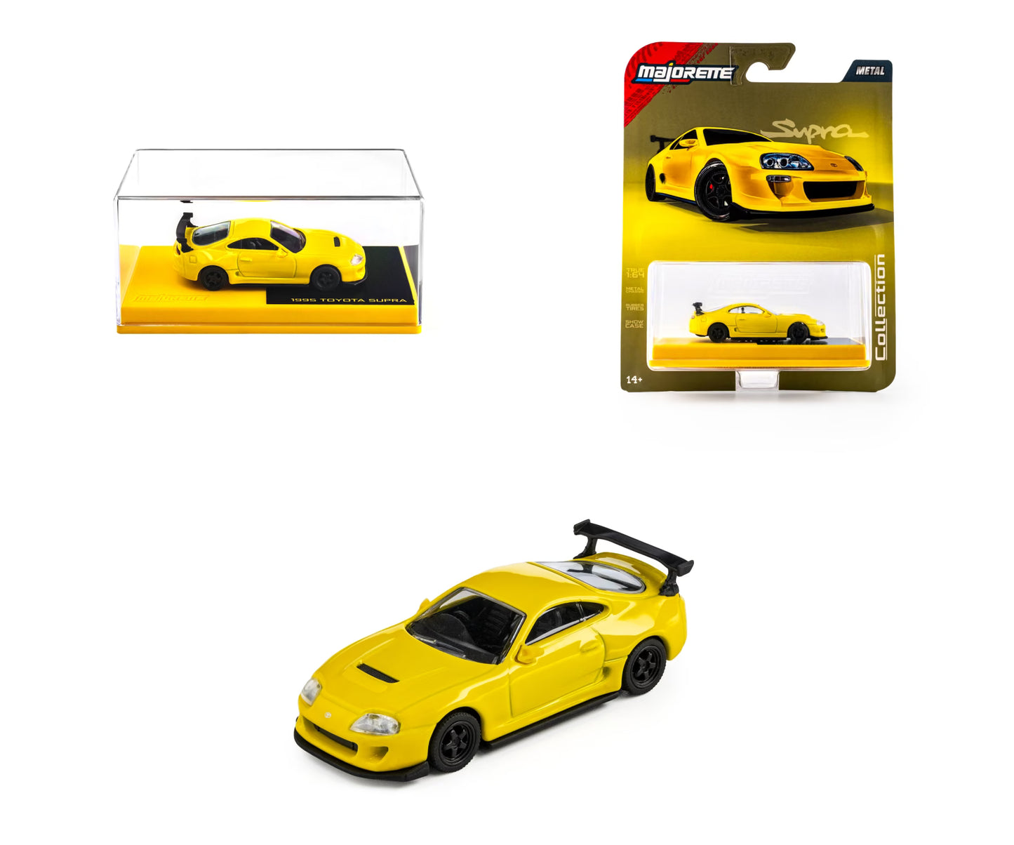 Majorette Collection Series 1995 Toyota Supra MK4 Yellow 1:64
