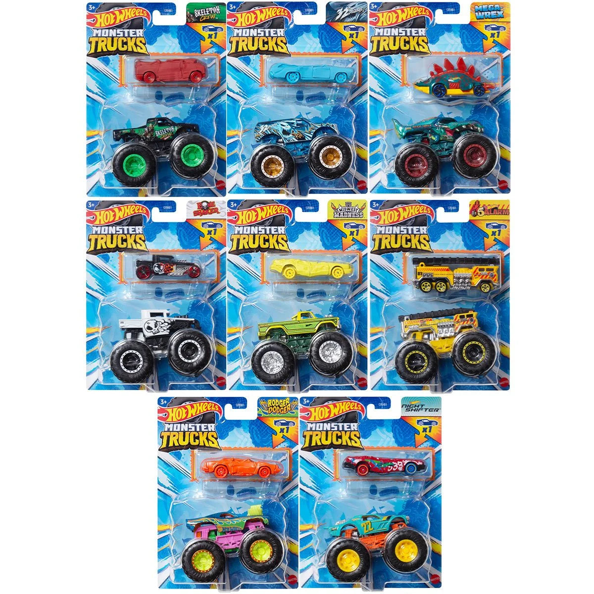 Hot Wheels Monster Trucks 1:64 Scale 2-Pack