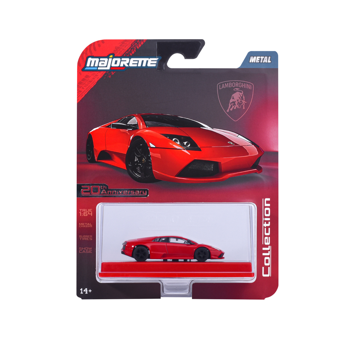 Majorette Collection Series 6 2006 Lamborghini Murcielago Red 1:64 carded display case MJ82126