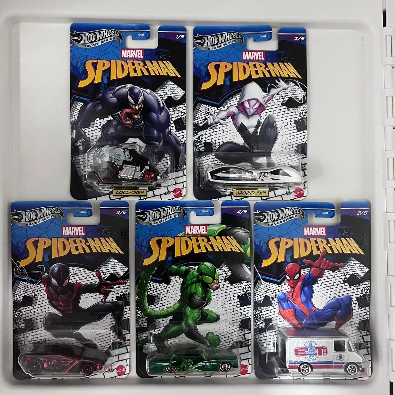 Hot Wheels Silver Series 2026 - Entertainment - Spider Man - Set of 5