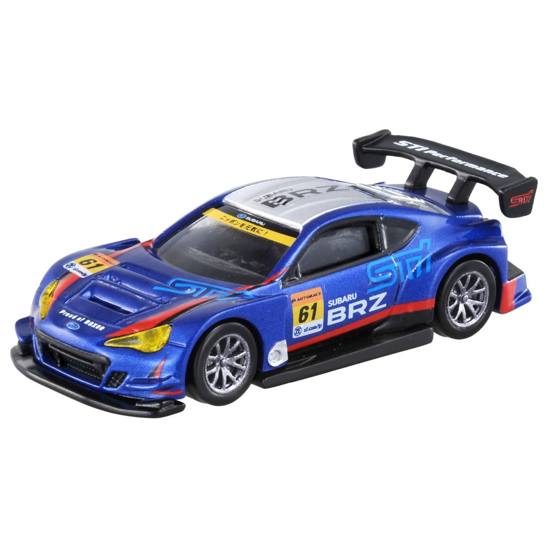 Tomica Premium No.18 Subaru BRZ R&D Sport model, front three-quarter view