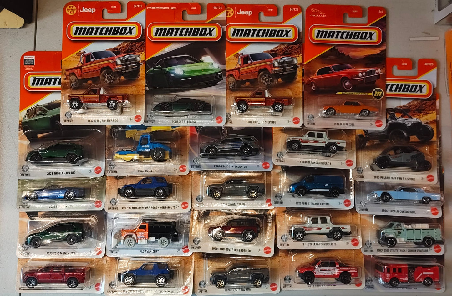 Matchbox Car Collection 2026 Mix 4D Long Card Case of 24 (Includes Superchase Jaguar)