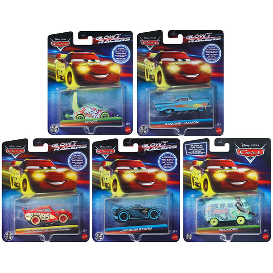 Cars Glow Racers 2026 Mix 1 Vehicle Case of 8