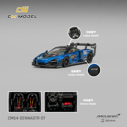 CM Model 1:64 - Mclaren Senna GTR Blue – CM64-SennaGTR-07
