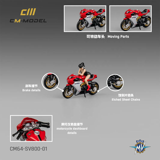 CM Model 1:64 – MV Agusta SV800 with Showgirl (CM64-SV800-01)