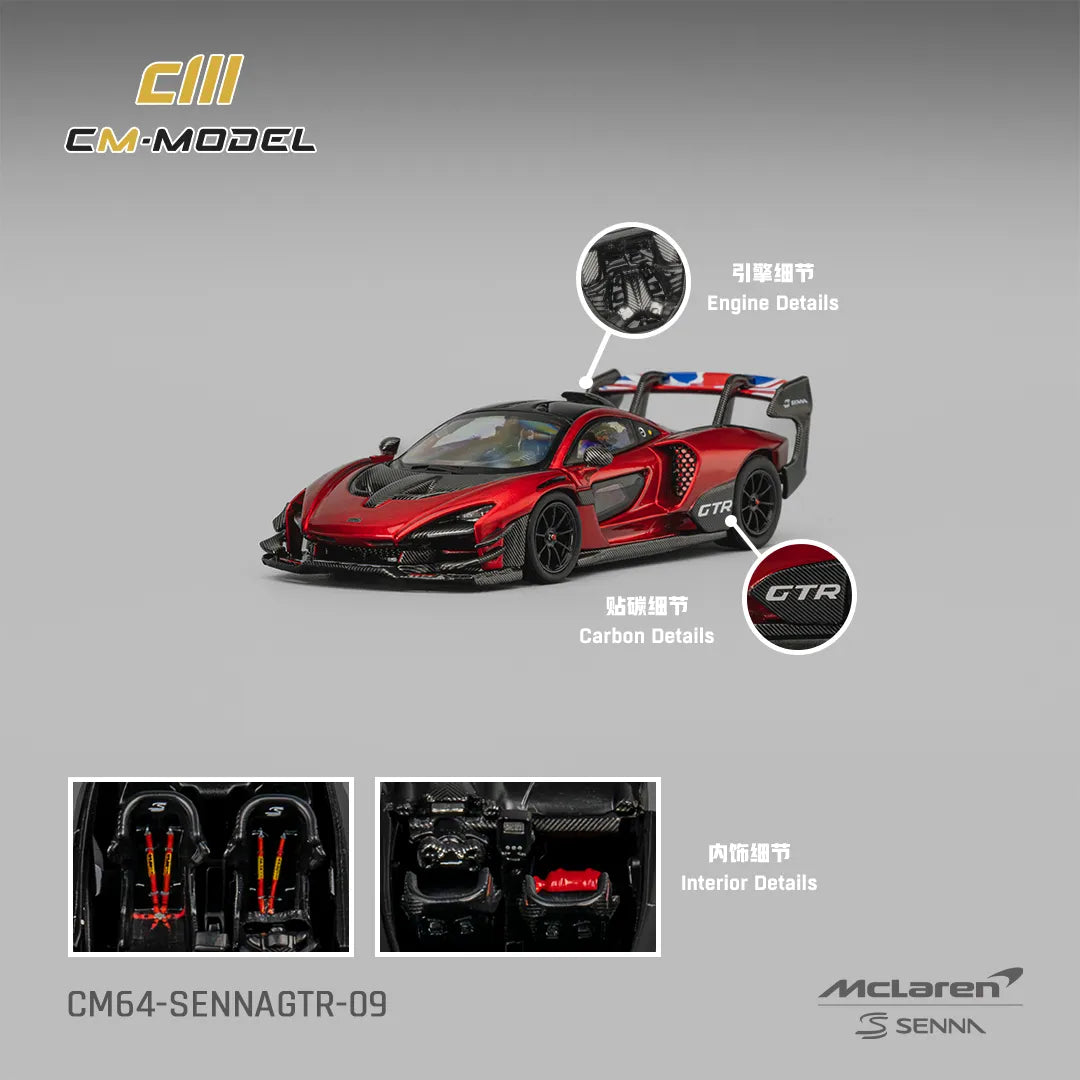CM Model 1:64 - Mclaren Senna GTR Metallic Red