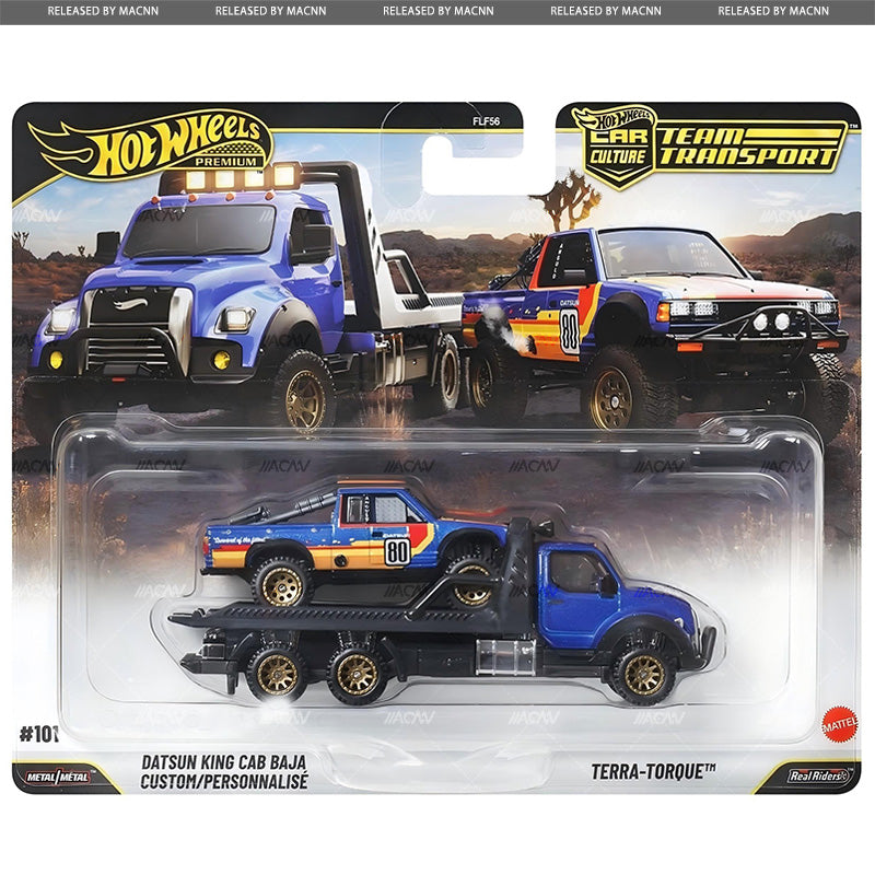 Hot Wheels Team Transport 2027 Mix 1N Premium Case of 4 – RX-7, Camaro, Vega & Datsun