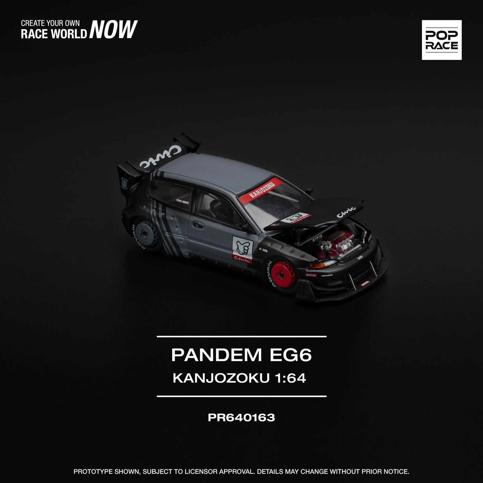 Pop Race - Pandem Honda Civic EG6 “KANJOZOKU” – Hot Match Collectables