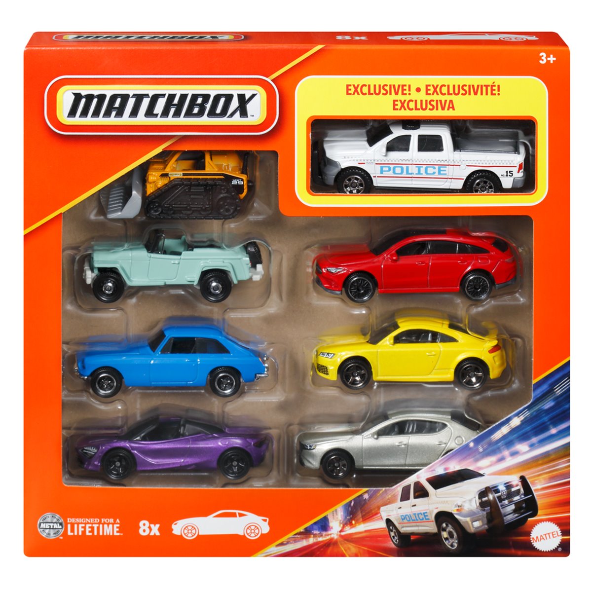 Matchbox 1:64 Scale 2025 Wave 1D Die-Cast Vehicle 8-Pack