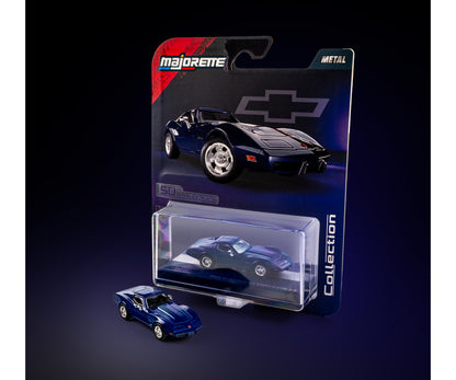 Majorette Collection Series 1976 Chevrolet Corvette C3 50th Anniversary Blue 1:64