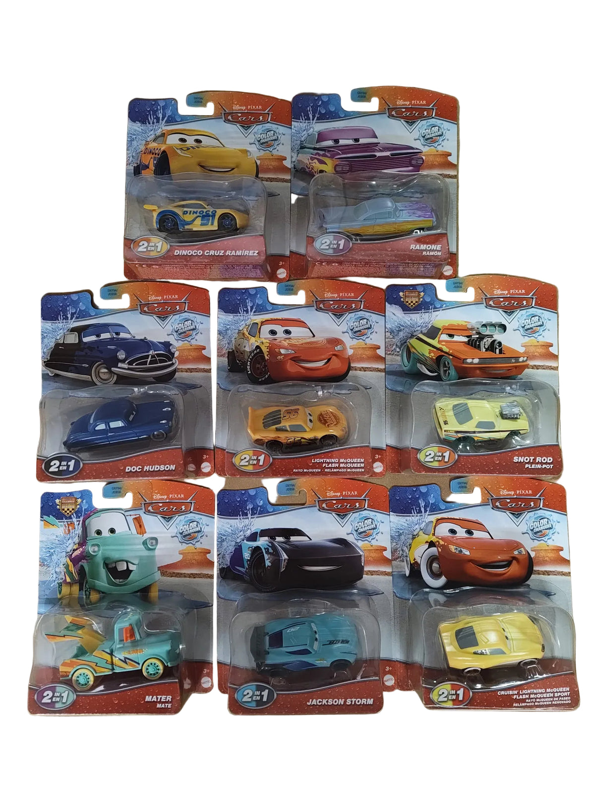 Disney Pixar Cars Color Changers 2025 Wave 5K Case of 8 – 1:55 Scale