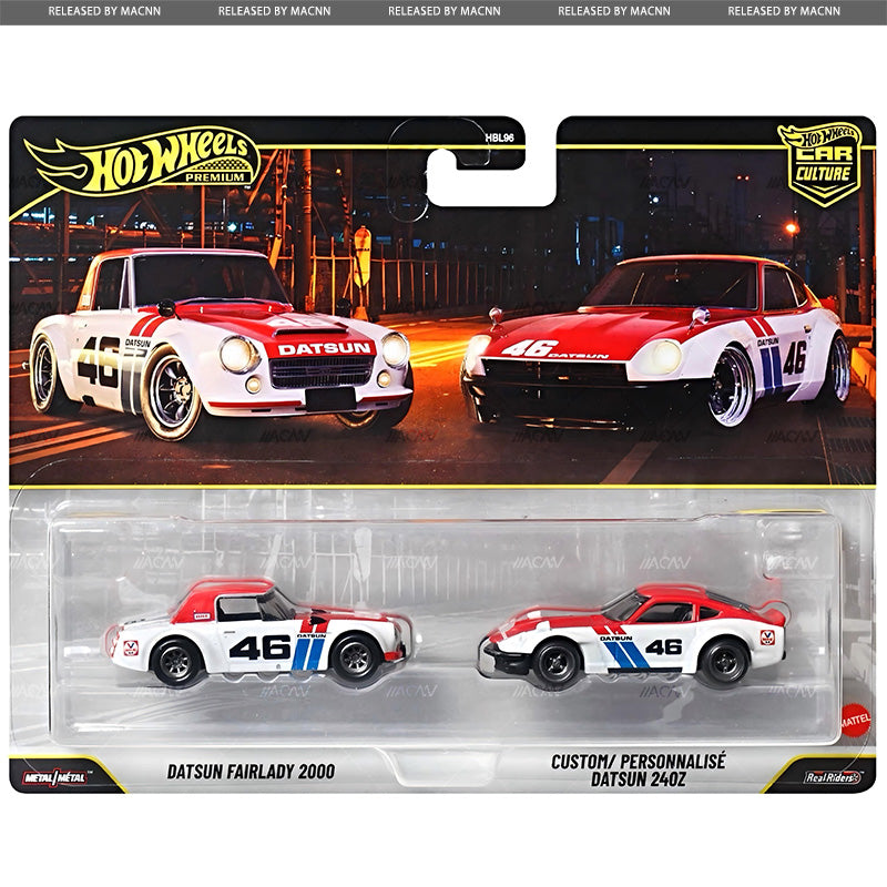 Hot Wheels Car Culture 2-Pack 2027 Mix 1A – Ferrari, BMW & Datsun – Set of 3