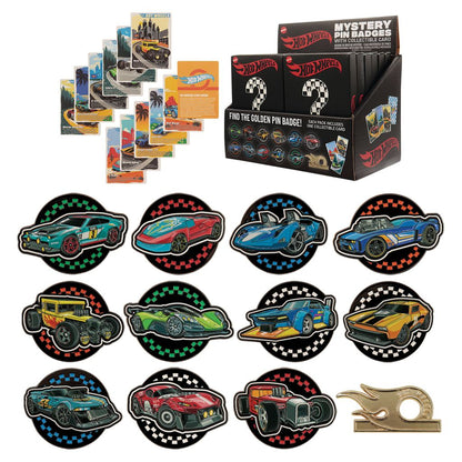 Hot Wheels - Mystery Pin Badges CDU Containing 12 Packs