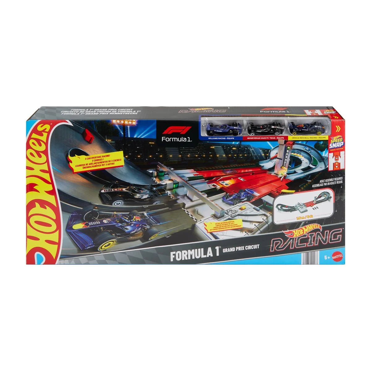 Hot Wheels Racing Formula 1 Grand Prix Trackset with Vehicles F1