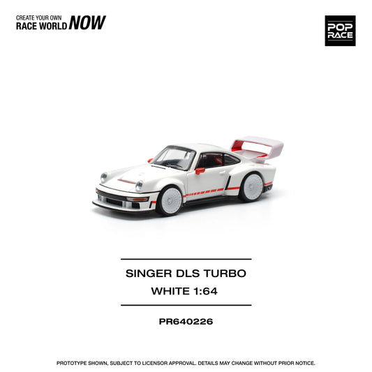 Pop Race 1:64 Porsche Singer DLS Turbo (Track) White
