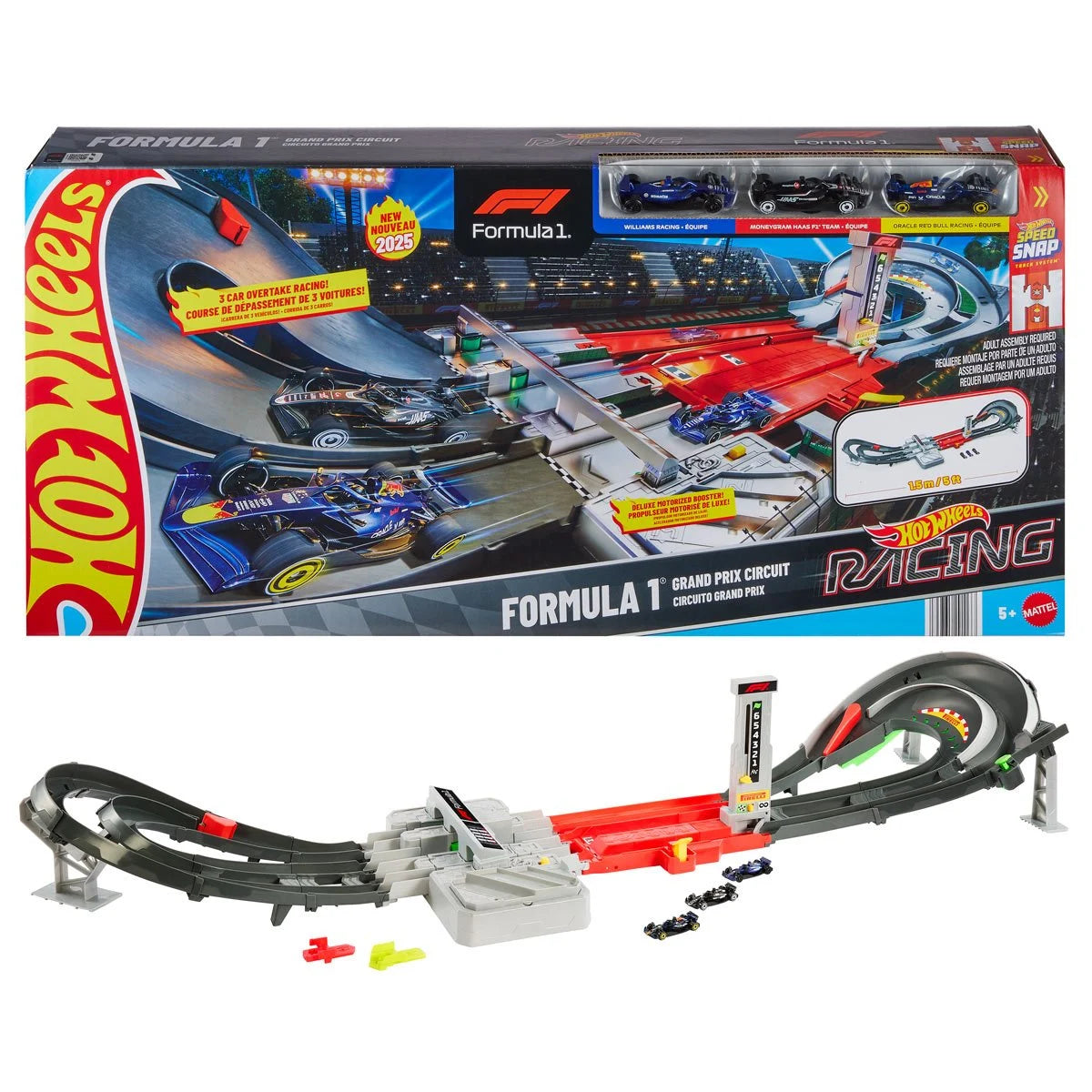 Hot Wheels Racing Formula 1 Grand Prix Trackset with Vehicles F1