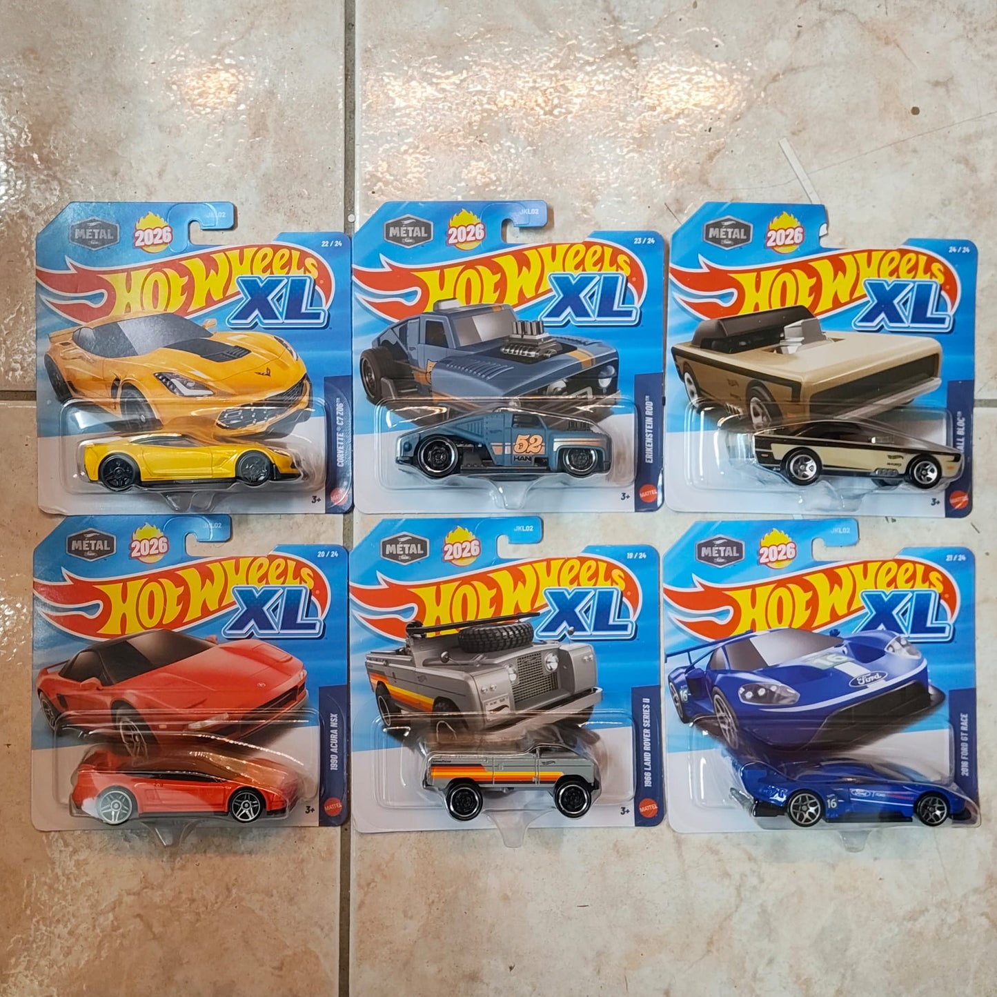 Hot Wheels XL Vehicles 1:43 Scale 2026 Mix 4D Case of 6