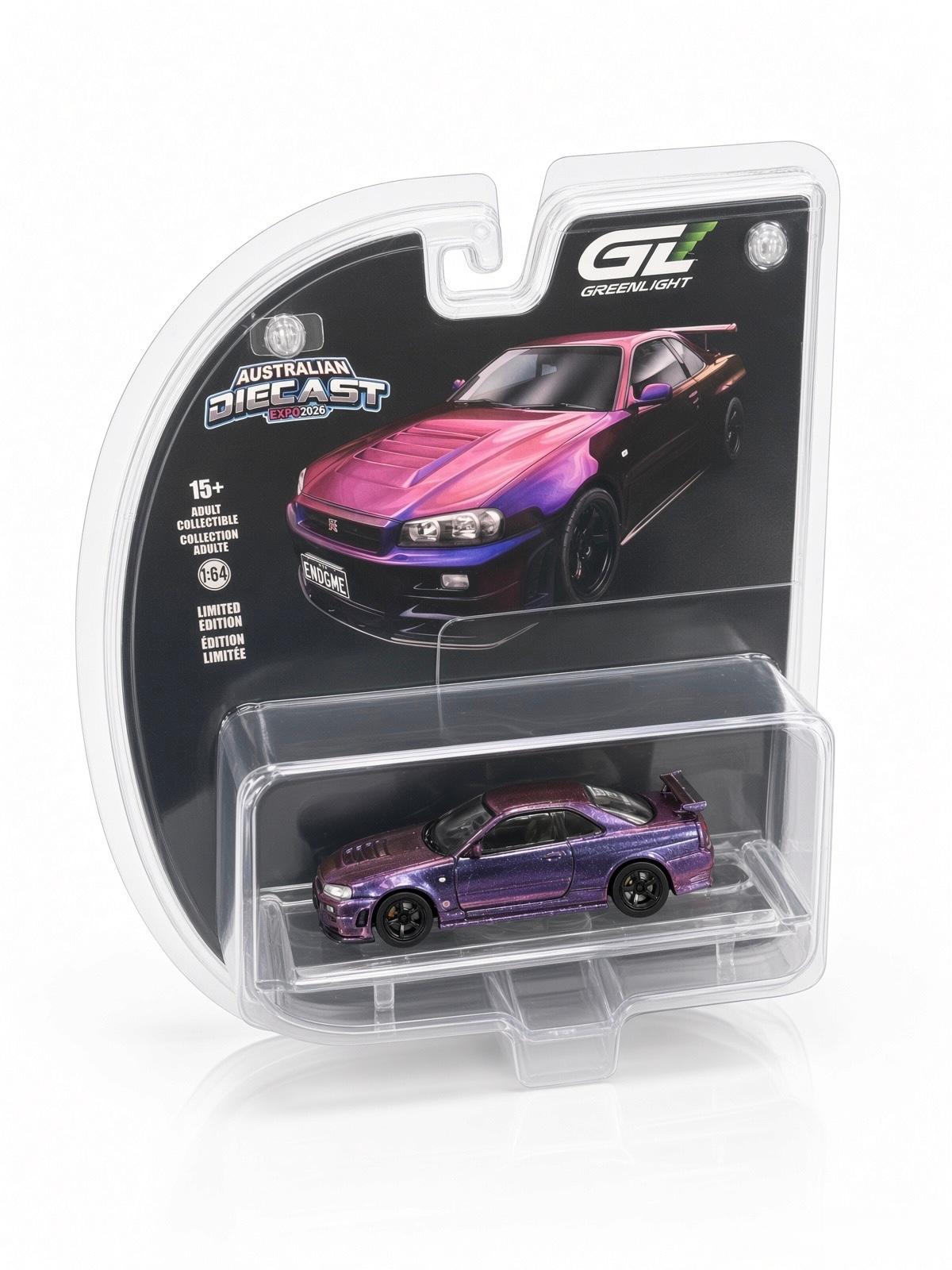 Australian Diecast Expo 2026 Exclusive – GreenLight Nissan Skyline GT-R R34 “Endgame” 1:64