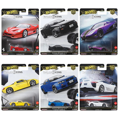 Hot Wheels Car Culture & Team Transport Factory Mix 4R - Ronin Run II and Timeless Icons with Team Transport Ferrari Set