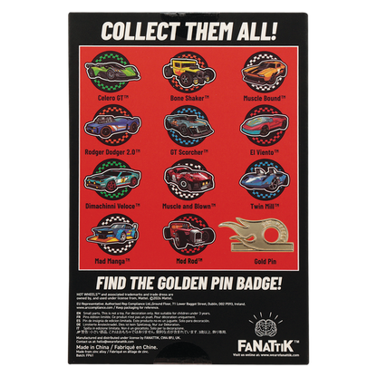 Hot Wheels - Mystery Pin Badges CDU Containing 12 Packs