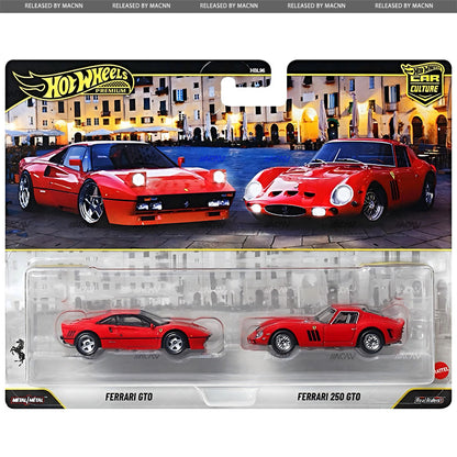 Hot Wheels Car Culture 2-Pack 2027 Mix 1A – Ferrari, BMW & Datsun – Set of 3