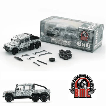 BM Creations - 1:64 Land Rover Defender 110 Pickup 6x6 – Camo White