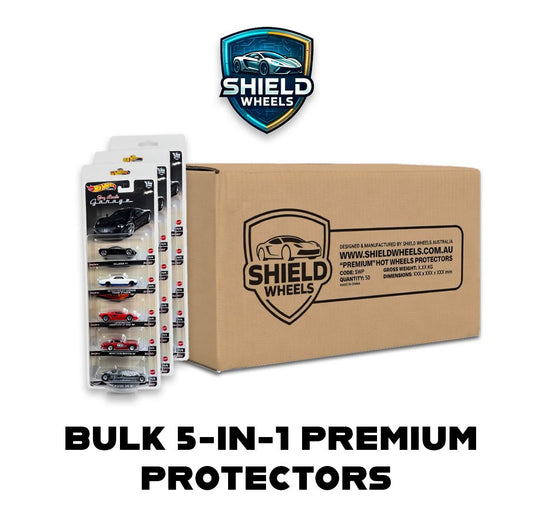 Shield Wheels - Hot Wheels Premium 5 Pack Protectors - Bulk Pack