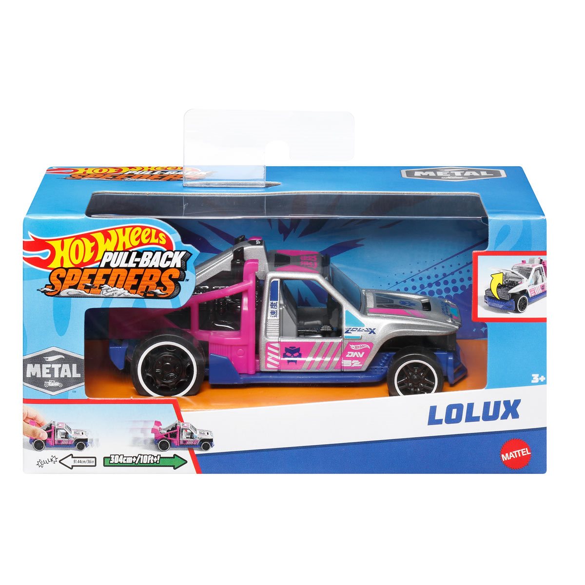 Hot Wheels Pull-Back Speeders 2024 Mix 2 Case of 12 (12 total cars)