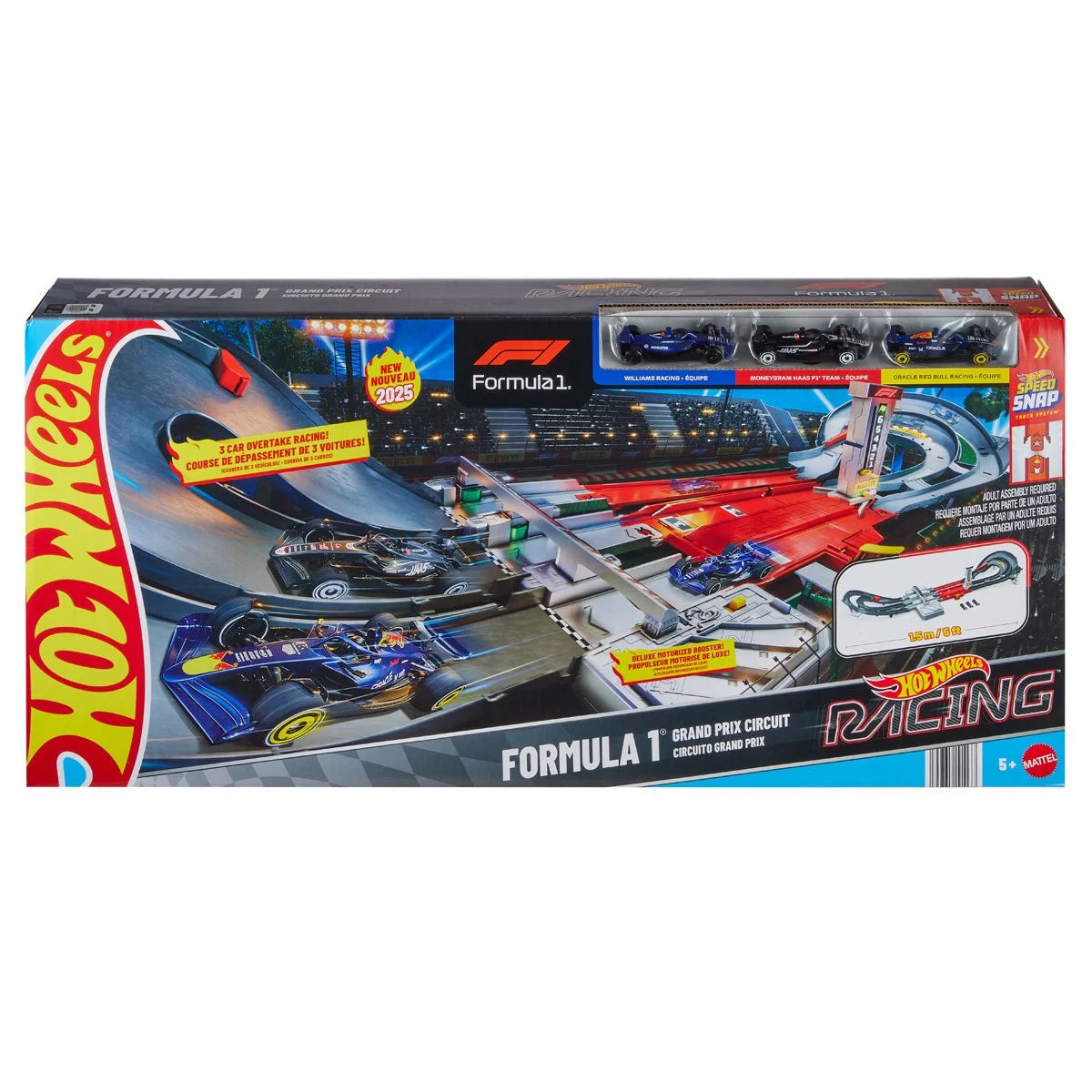 Hot Wheels Racing Formula 1 Grand Prix Trackset with Vehicles F1