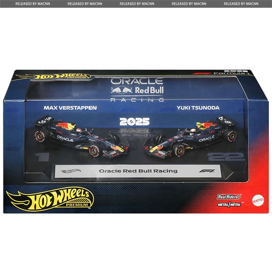 Hot Wheels Formula 1 Oracle Red Bull Team Verstappen #1 and Tsunoda #22 2-Pack Premium 1:64 Vehicle