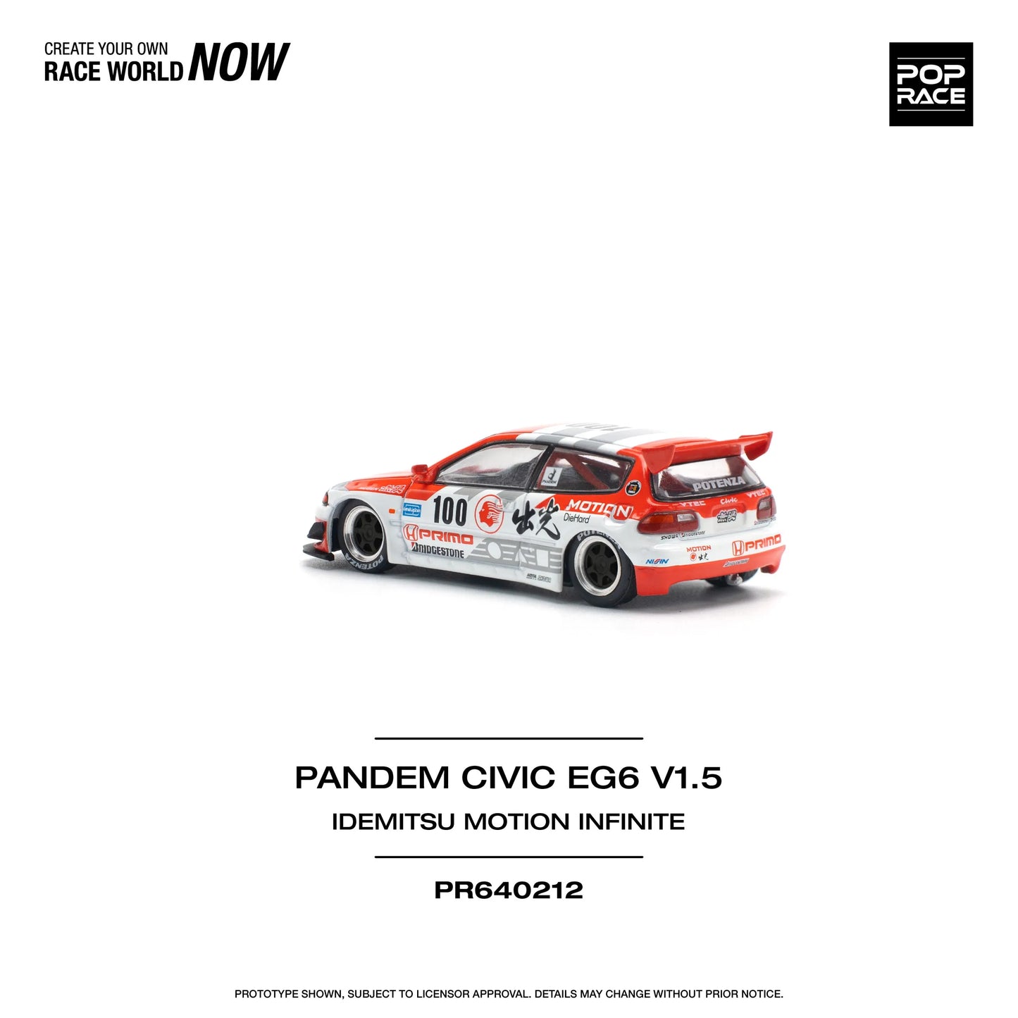 Pop Race Pandem Honda Civic EG6 v1.5 Idemitsu Motion Infinite