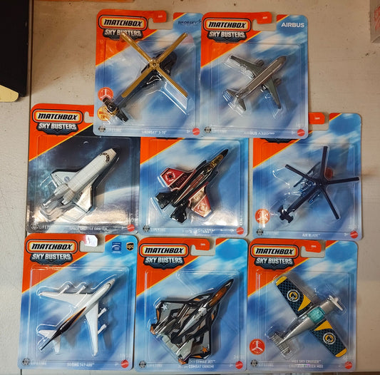 Matchbox Sky Busters 2026 Wave 3J Vehicles Set of 8