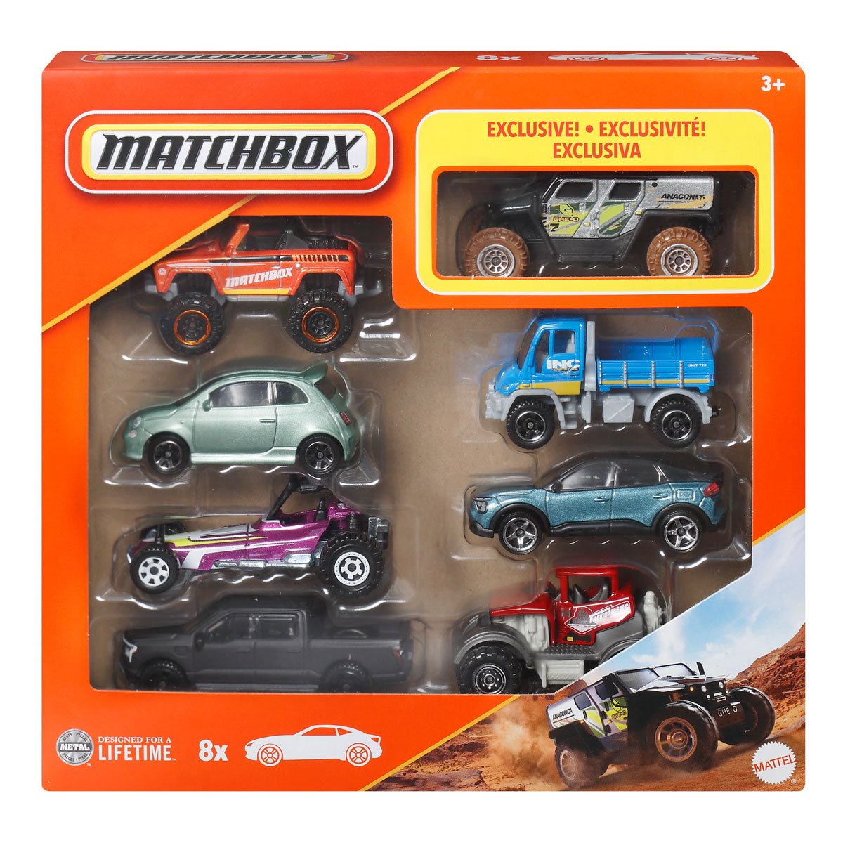 Matchbox 1:64 Scale 2025 Wave 6J Die-Cast Vehicle 8-Pack
