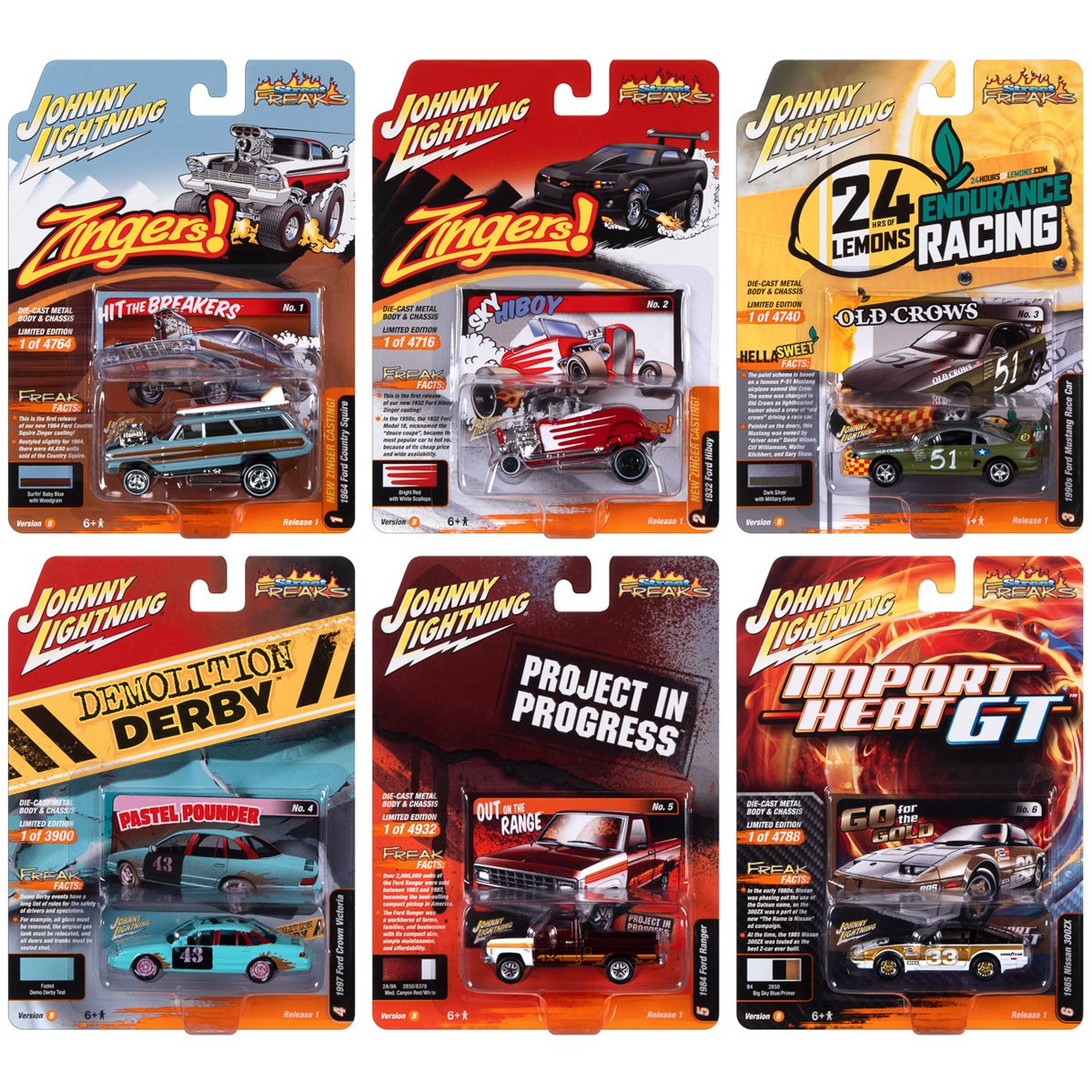 Johnny Lightning Street Freaks 2023 Release 1 Version B 1:64 Scale Die-Cast Metal Vehicle