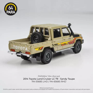 Para64 1:64 Toyota Land Cruiser LC 79 Double Cab - Sandy Taupe