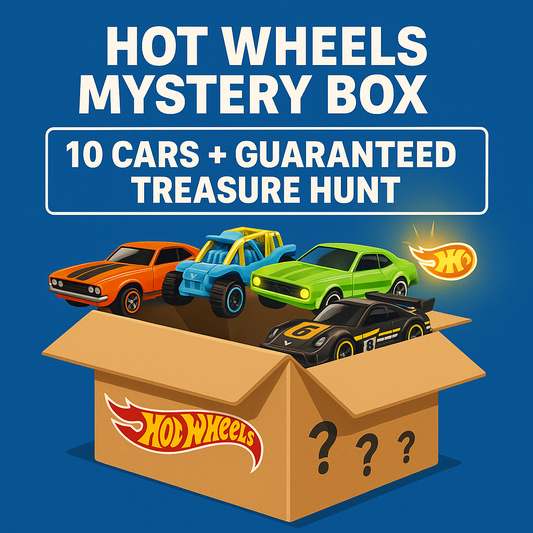 Hot Wheels Mystery Box (10 Cars + Guaranteed Regular Treasure Hunt)