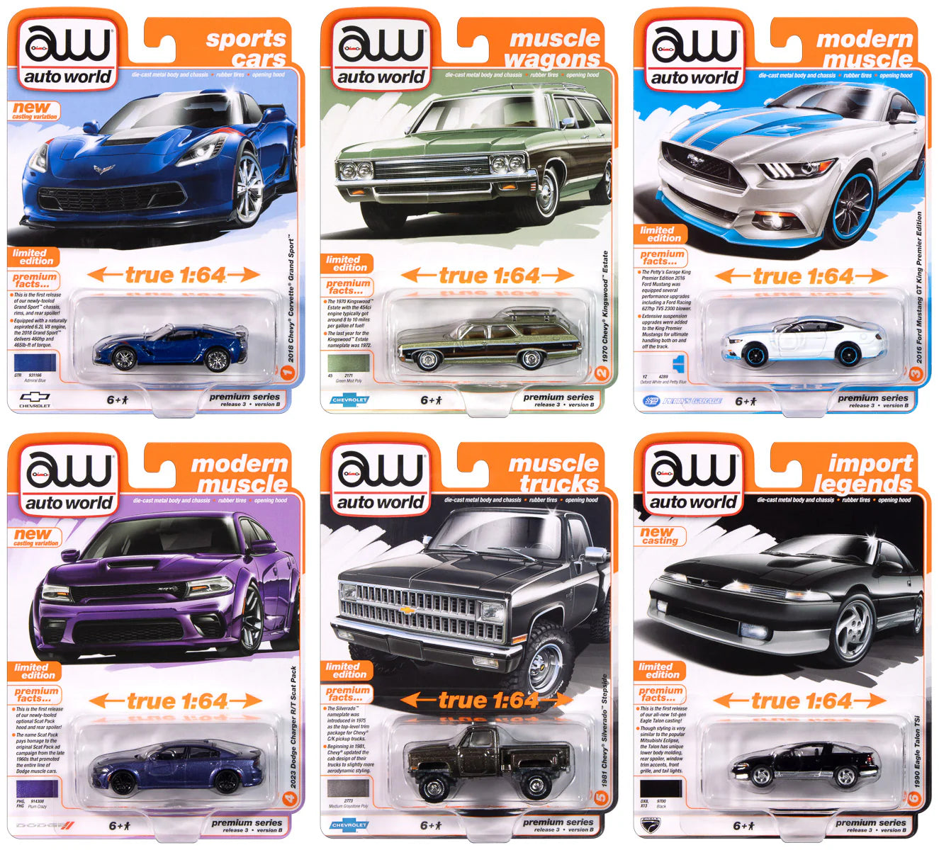 Auto World 1:64 Premium 2024 Release 3 Version B Set
