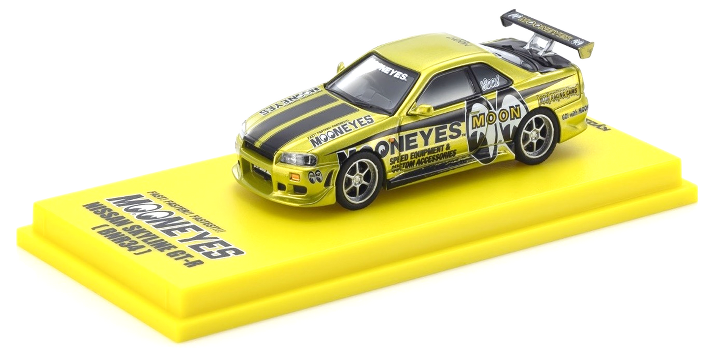 Kyosho 1:64 Nissan Skyline GT-R (R34) MOONEYES Chrome – MOTN