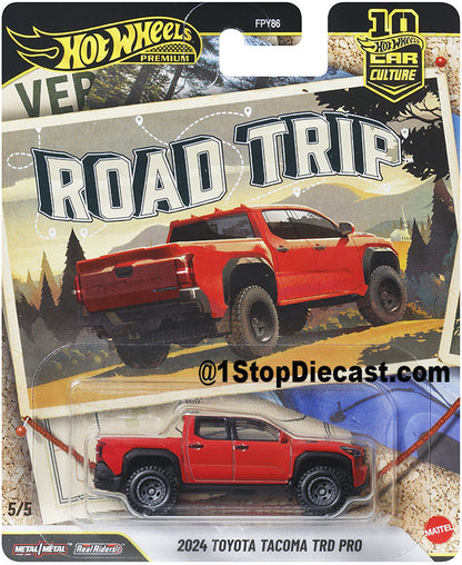 Hot Wheels Car Culture 2026 Mix 7V – Road Trip – 1:64 Premium Case / Set