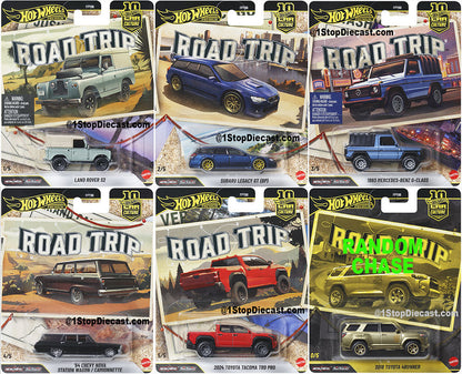 Hot Wheels Car Culture 2026 Mix 7V – Road Trip – 1:64 Premium Case / Set