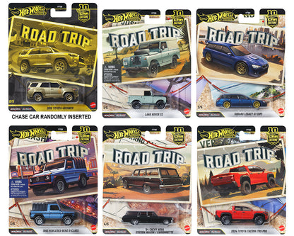 Hot Wheels Car Culture 2026 Mix 7V – Road Trip – 1:64 Premium Case / Set