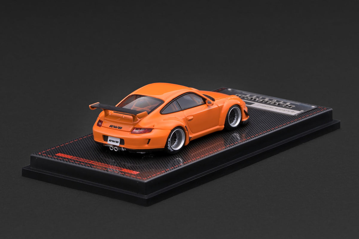 Ignition Model 1:64 RWB 997 GT3 Orange – IG4100 – rear three-quarter view