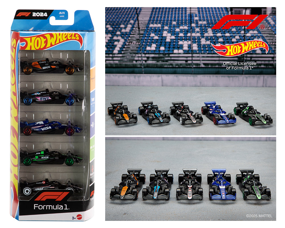 Hot Wheels Formula 1 F1 5-Pack Race Team (2024 Car Livery)
