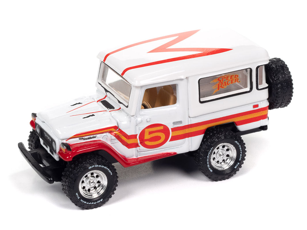 Johnny Lightning 1:64 1980 Toyota land Cruiser Speed Racer Livery Limited 3,600 pcs – Mijo Exclusives Johnny Lightning 1:64 1980 Toyota land Cruiser Speed Racer Livery Limited 3,600 pcs – Mijo Exclusives