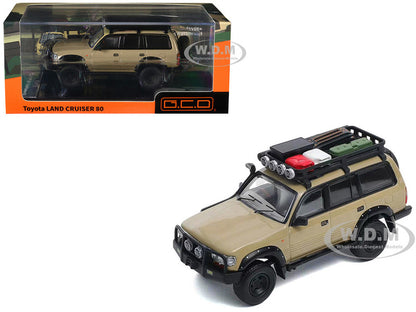 GCD 1:64 Toyota Land Cruiser 80 LHD Yellow - 80 Series - Beige