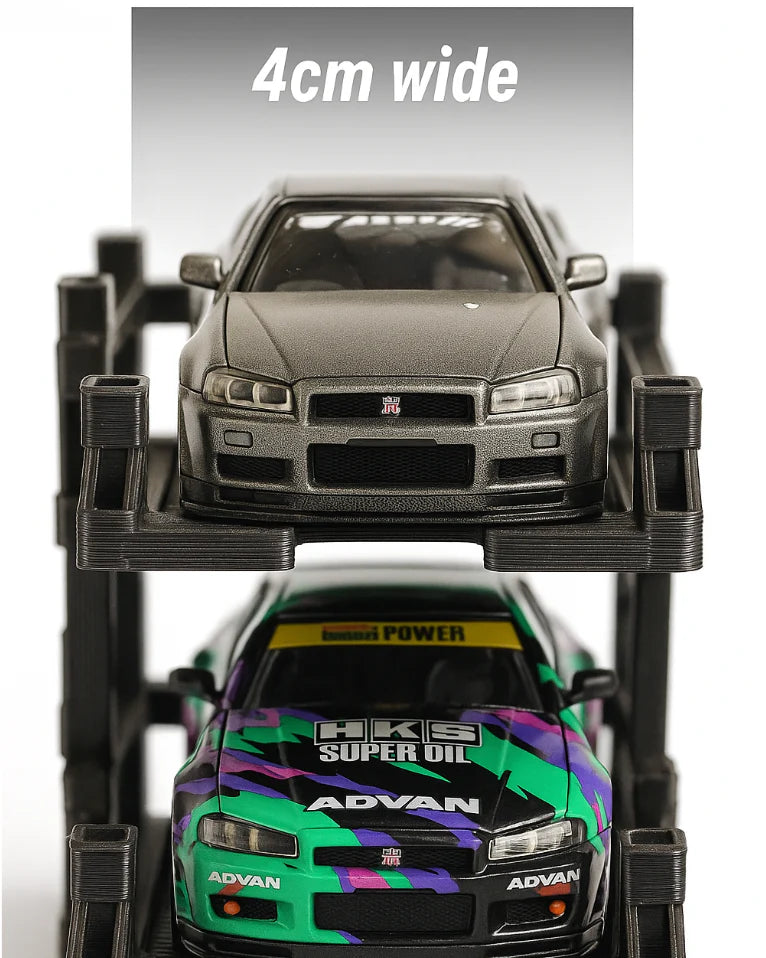 PITBOX Modular Diecast Parking Rack (10 Parking Spots per Box)